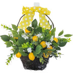 Door Wreath with Woven Twig Basket
