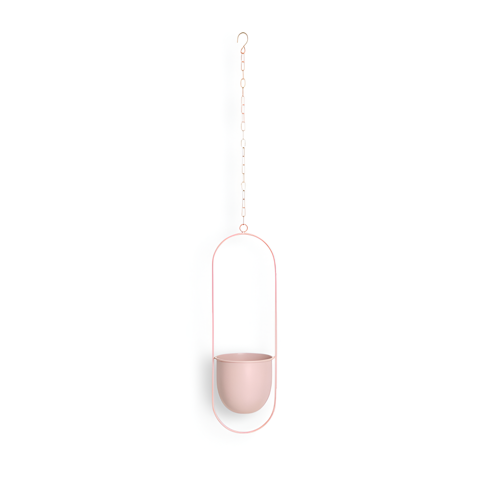 Hanging Plant Pot Holder with Iron Frame