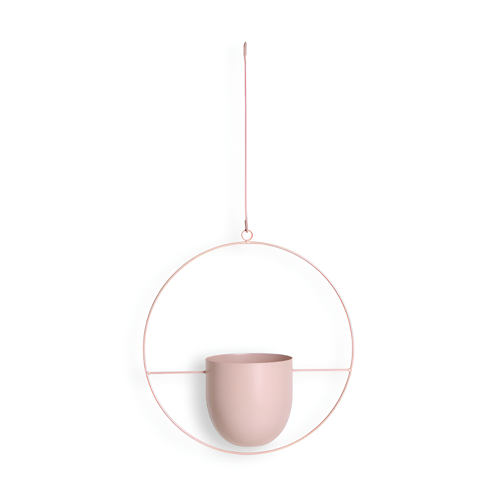 Hanging Plant Pot Holder with Iron Frame