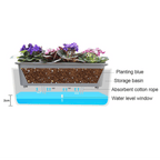 Self-Watering Planter Box with Integrated Reservoir